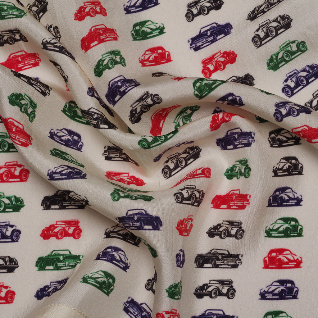 VINTAGE CAR POCKET SQUARE