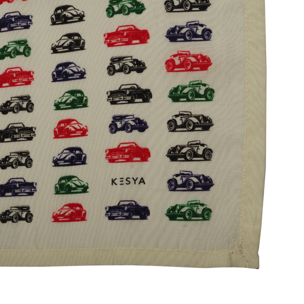 VINTAGE CAR POCKET SQUARE