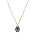 Black Pearl Pendant gold plated