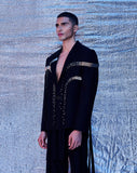 DECO ARCHED EMBROIDERED BLAZER